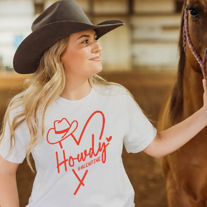 Howdy Valentine White T-Shirt