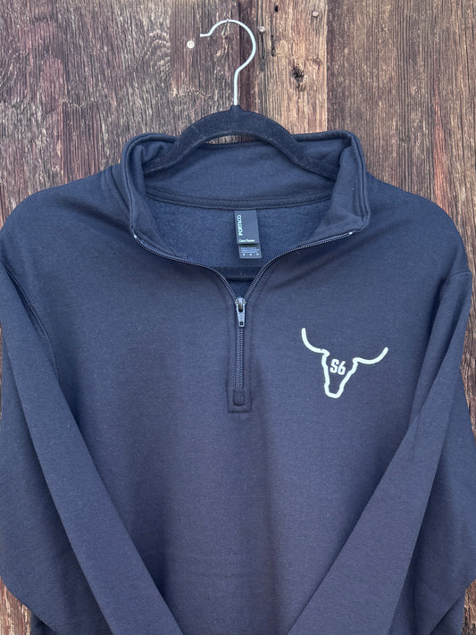 1/4 Zip Sweatshirt Snappy6 Black Sweatshirt
