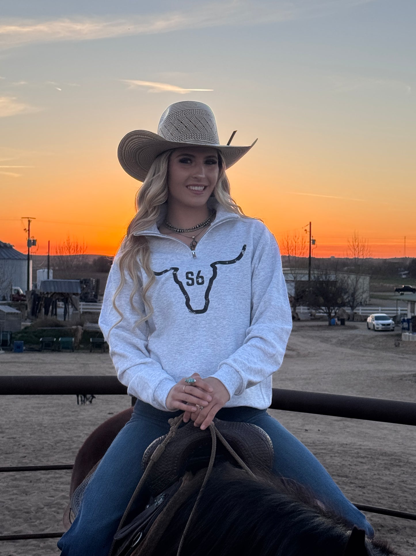 1/4 zip Sweatshirt Ash Gray Snappy6 Sweatshirt