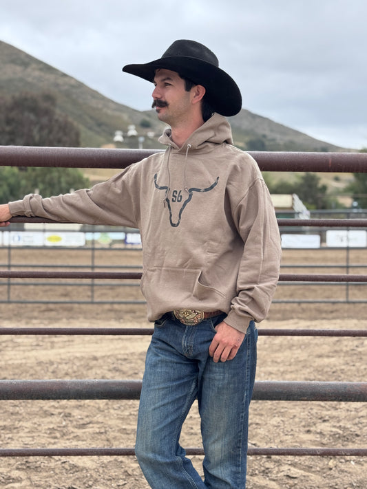 Snappy6 Safari Brown Hoodie with Black Original Logo